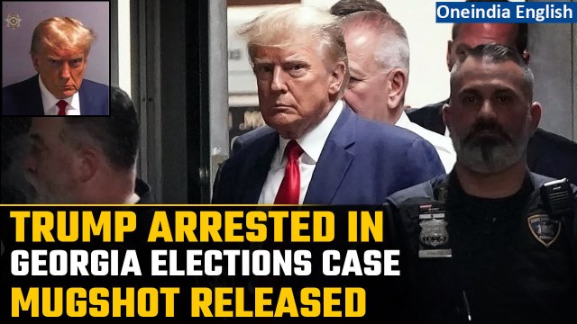 Donald Trump arrested: Mug shot released after booking - a first for any US president| Oneindia News