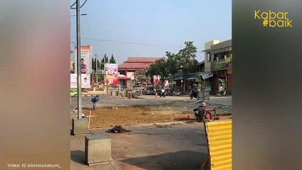 JALAN ALUN-ALUN UTARA KOTA SUKABUMI TENGAH DITATA DAN DIPERCANTIK PEMKOT SUKABUMI