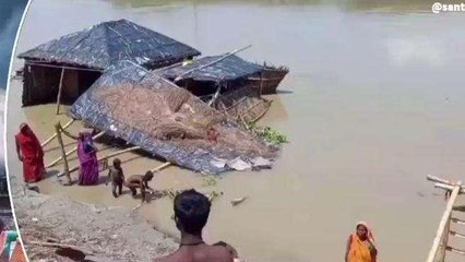 नेपाल में मूसलाधार बारिश से बिहार बेहाल! कोसी नदी का जलस्तर बढ़ने ने कई गांव जलमग्न