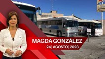 Piden apoyo al gobierno de México para que los migrantes no usen autobuses piratas. Magda González, 24 de agosto de 2023