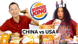 We compared the Chinese and American Burger King menus