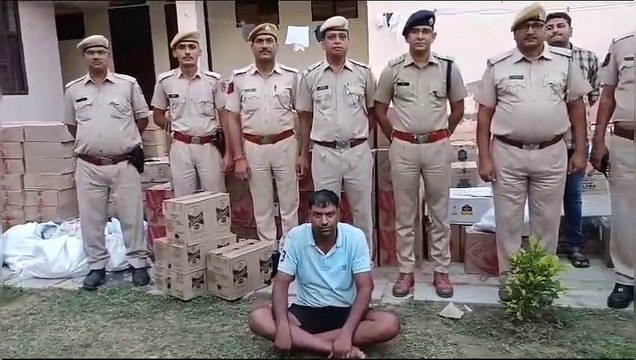 राजगढ़ क्षेत्र के माचाड़ी कस्बे में अवैध शराब की दुकान पर कार्यवाही, करीब 7 लाख की शराब बरामद