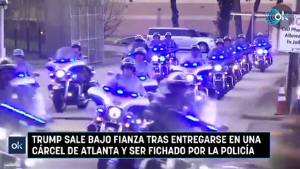 Trump sale bajo fianza tras entregarse en una cárcel de Atlanta y ser fichado por la Policía