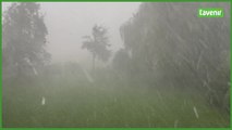 Orages et fortes pluies en Belgique : Impressionante grêle à Corbais
