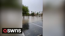 Tropical Storm Hilary: Video shows flooded parking lot in Palm Desert, California