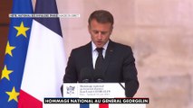 Emmanuel Macron : «Sa force était aussi une foi. Il était un soldat pénétré d'espérance, celui qui croyait au ciel et celui qui marchait au pas»