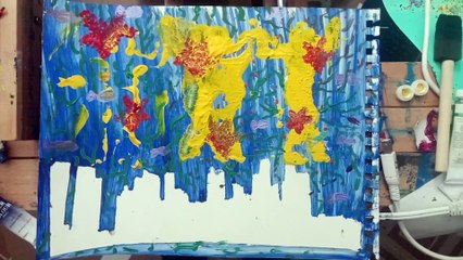 The story about the painting called Drowning or Dancing in the sea of life by Yeshaya Dank