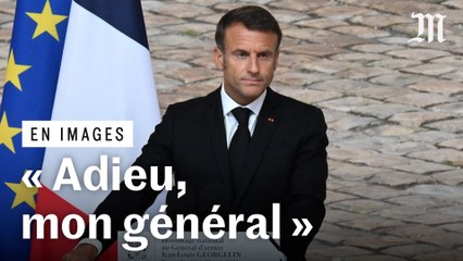 Le discours d'Emmanuel Macron lors de l'hommage national rendu au général Georgelin