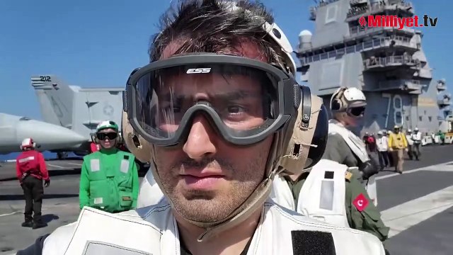 Selçuk Bayraktar'dan USS Gerald R. Ford uçak gemisine ziyaret! O anları paylaştı