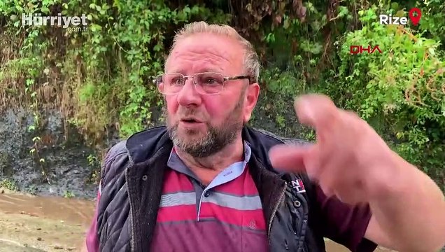 Rize’de heyelan... Evler boşaltıldı, yol çöktü