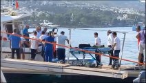 Les moments où Ali Sabancı et son épouse Vuslat Doğan Sabancı ont été amenés à Bodrum après le naufrage ont été visionnés