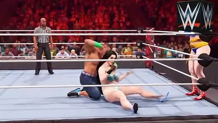 John Cena and browstrow men vs indian female