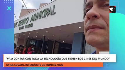 Jorge Lovato, expresó "después de 31 años volvemos a tener un cine municipal"
