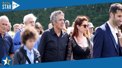 Obsèques de Gérard Leclerc  son frère Julien Clerc, sa femme Julie, Nicolas Canteloup    Tous réuni