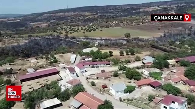 Çanakkale'deki orman yangını bölgesinde soğutma çalışmaları sürüyor