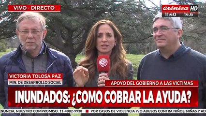 Tolosa Paz anunció cuál será la ayuda para víctimas de las inundaciones