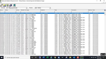 Proceso de registro de información Evaluación en Recepción de Tinas SCR