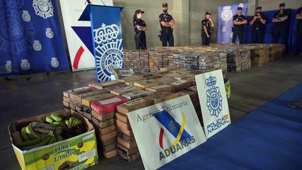 Decomiso récord en España de 9,5 toneladas de cocaína llegada de Ecuador