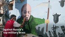 Syrian artists graffiti grim mural of Russian mercenary boss Prigozhin