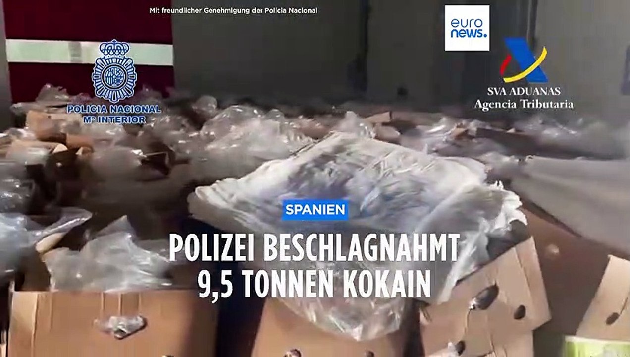 Wertvolle Fracht in Algeciras: Behörden stellen 9,5t Kokain in Bananenkartons sicher