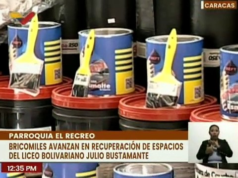 Caracas | Bricomiles rehabilita Liceo Bolivariano Julio Bustamente en la parroquia El Recreo