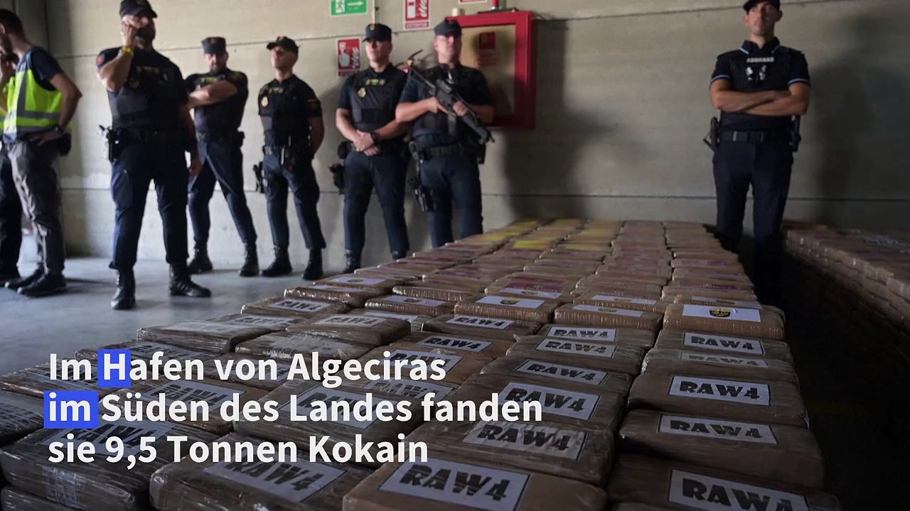 Fast zehn Tonnen Kokain in Spanien beschlagnahmt