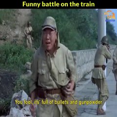 Funny battle on the train