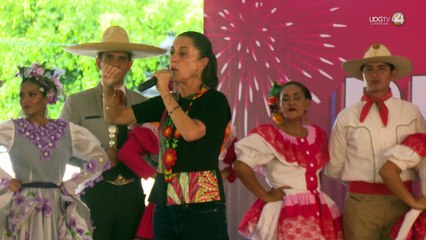 Claudia Sheinbaum asegura en Guadalajara  ir arriba de las encuestas en la defensa de la 4T