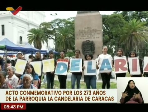 Gobierno Bolivariano conmemora los 273 años de la parroquia Candelaria de Caracas
