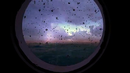 Hurricane at Sea | Ship Cabin Thunderstorm Ambience | Heavy Rain Sound for Sleep