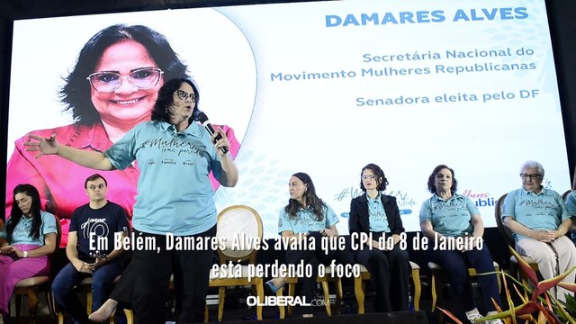 Em Belém, Damares Alves avalia que CPI do 8 de Janeiro está perdendo o foco