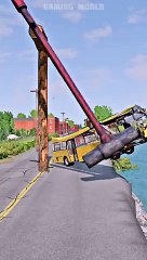 Giant Rotating Hammer vs Buses & Trucks _ BeamNG Drive _ @shorts