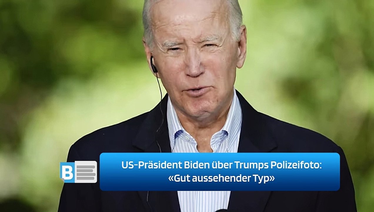 US-Präsident Biden über Trumps Polizeifoto: «Gut aussehender Typ»