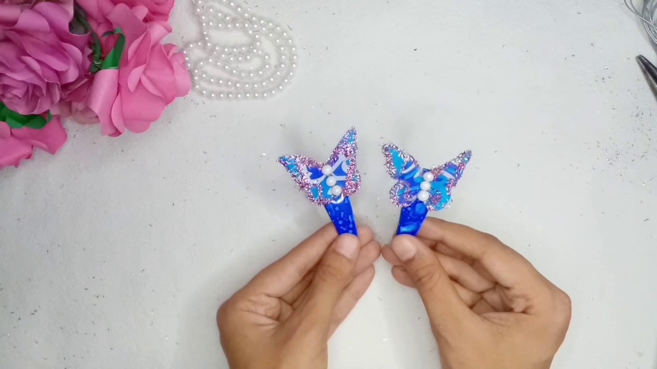 How to make hair clips at home hair accessories hair pins making
