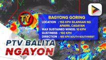 #GoringPH, nasa typhoon category na; Signal No. 1-3, itinaas sa ilang lugar sa Norte