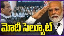 Emotional PM Modi Salutes ISRO Scientists For Chandrayaan 3 Success _  V6 News