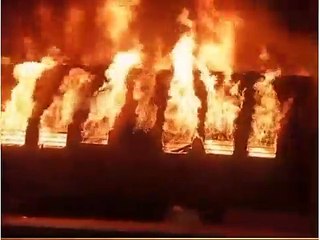 🔥 Tragedy on the Tracks: Fire Destroys Train in India