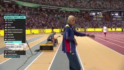 Championnats du monde - 4e titre mondial en triple saut pour Rojas qui fait le show