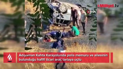 Polis memuru ailesiyle kaza yaptı: 1 ölü, 4 yaralı