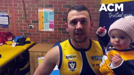 North Warrnambool Eagles defender Jarryd Lewis post-game interview