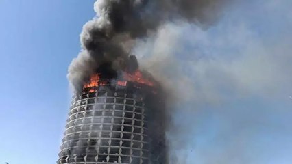 Gaziantep'te atıl otelde yangın çıktı
