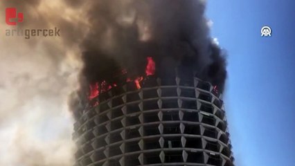 Antep'te atıl durumdaki otelde yangın