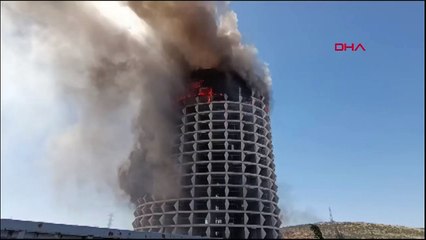 Son dakika... Gaziantep'te kullanılmayan otelde yangın çıktı