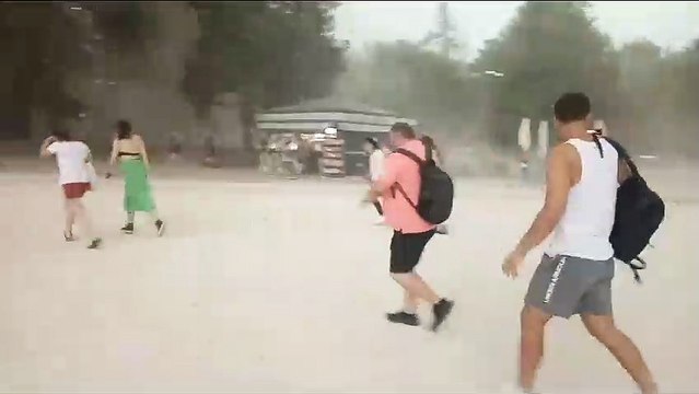 Milano, tempesta di vento: fuggi fuggi al Parco Sempione