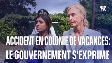 Accident d'un minibus de colonie de vacances: Prisca Thevenot et Charlotte Caubel sur place