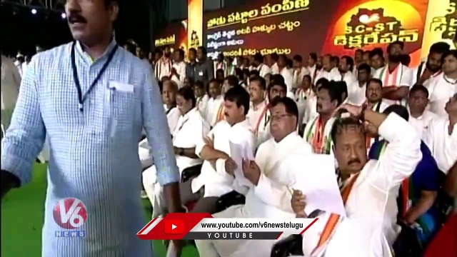 Revanth Reddy Says Congress Gives 6 Lakhs For Indiramma Houses _ Congress Sabha _ Chevella _ V6 (1)