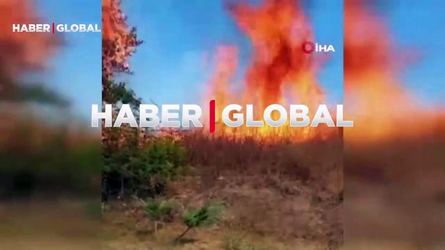 Otluk alanda çıkan yangın korkuttu! Alevler yurt binasına sıçramadan söndürüldü