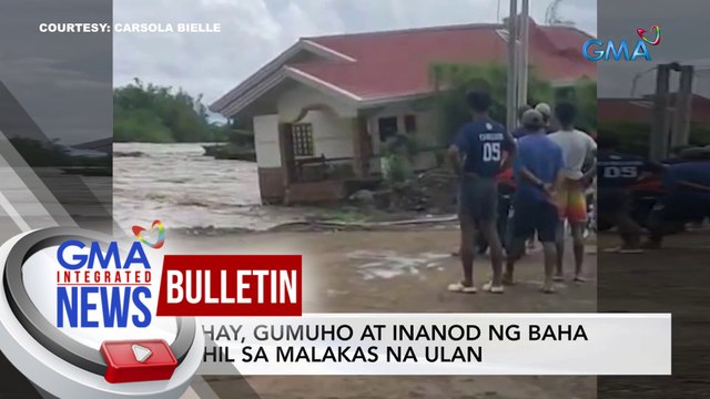 Bahay, gumuho at inanod ng baha dahil sa malakas na ulan | GMA Integrated News Bulletin