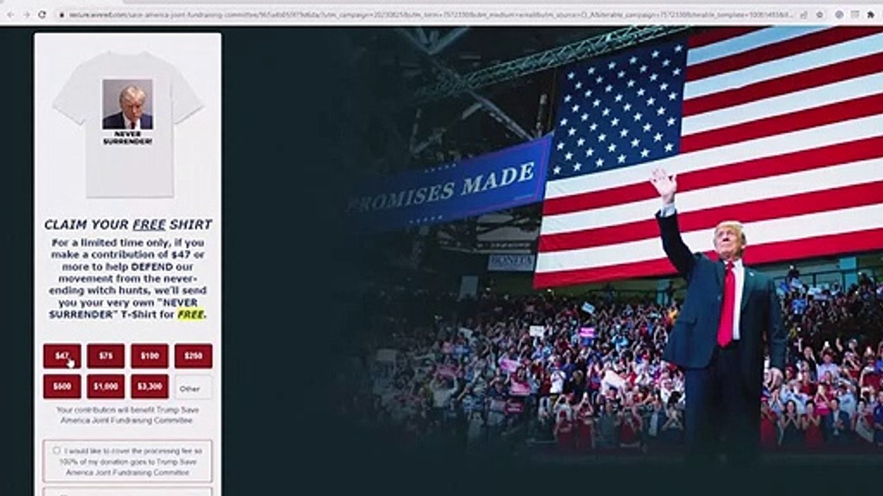 'Ein Marketing-Genie': Trump münzt Polizeifoto für Wahlkampf um