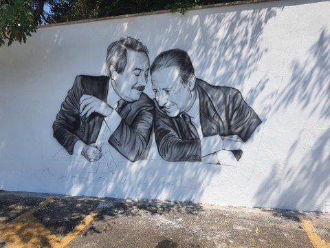 Palazzo di giustizia, murales per ricordare Falcone e Borsellino